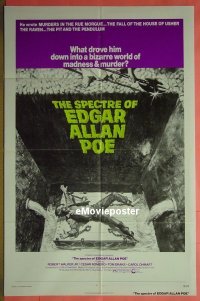 s252 SPECTRE OF EDGAR ALLAN POE one-sheet movie poster '74 Cesar Romero