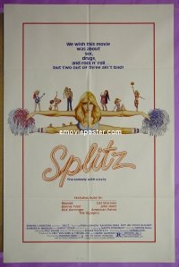 s260 SPLITZ one-sheet movie poster '84 cheerleader rock 'n' roll sex!