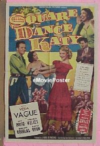 #201 SQUARE DANCE KATY 1sh '50 Vera Vague 