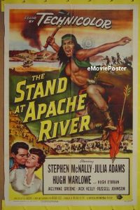 #499 STAND AT APACHE RIVER 1sh '53 Indian! 