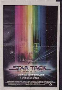 Q627 STAR TREK advance one-sheet movie poster '79 Shatner, Bob Peak art!