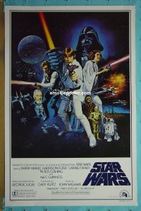 #695 STAR WARS 1sh '77 George Lucas, Ford 