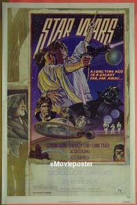 #575 STAR WARS Style D 1sh 1978 George Lucas classic, circus poster art by Struzan & White!