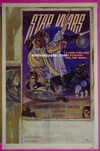 #681 STAR WARS Style D 1sh 1978 George Lucas classic, circus poster art by Struzan & White!