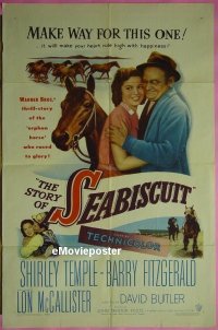 #619 STORY OF SEABISCUIT 1sh '49 S. Temple 