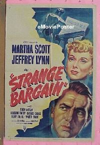 #217 STRANGE BARGAIN 1sh '49 film noir 