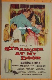 v980 STRANGER AT MY DOOR one-sheet movie poster '56 MacDonald Carey