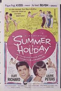 s289 SUMMER HOLIDAY one-sheet movie poster '63 Cliff Richard
