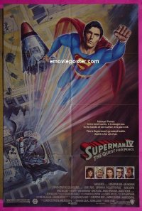 #2887 SUPERMAN 4 1sh '87 Reeve, Hackman 