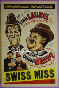 #5482 SWISS MISS 1sh R40s Laurel & Hardy 