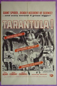 #5360 TARANTULA military 1sh R64 great art of town running from 100 foot high spider monster!
