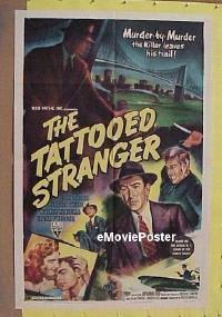 #427 TATTOOED STRANGER 1sh '50 film noir 