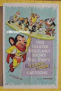 #508 TERRY-TOONS CARTOONS 1sh 55 Mighty Mouse 