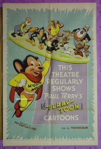#8381 TERRY-TOONS CARTOONS 1sh55 Mighty Mouse