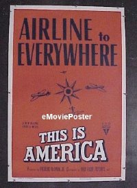 #043 AIRLINE TO EVERYWHERE linen 1sh '46 cool 