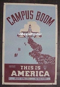 #060 CAMPUS BOOM linen 1sh'47 This is America 