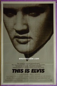 s338 THIS IS ELVIS one-sheet movie poster '81 Presley biography!