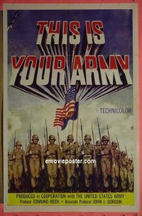 #5036 THIS IS YOUR ARMY 1sh '54 Reek, Gordon 