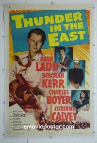 #2945 THUNDER IN THE EAST linen one-sheet '53 Ladd