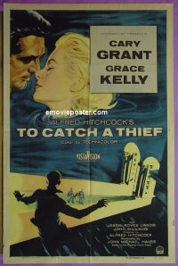 #5561 TO CATCH A THIEF 1sh55 Hitchcock, Kelly 