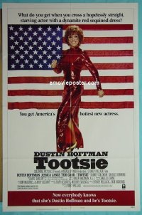e599 TOOTSIE style B one-sheet movie poster '82 Dustin Hoffman, Lange
