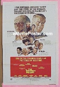 #578 TOWERING INFERNO style B 1sh R76 McQueen
