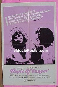 #434 TROPIC OF CANCER 1sh '70 Rip Torn 