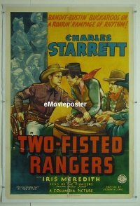 #012 2-FISTED RANGERS linen 1sh '40 Starrett 