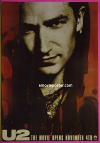 #5055 U2 RATTLE & HUM teaser 1sh #2 '88 Bono 