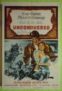 #8452 UNCONQUERED 1sh R55 Cooper, Goddard