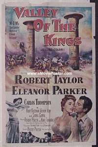 s391 VALLEY OF THE KINGS one-sheet movie poster '54 Robert Taylor, Parker