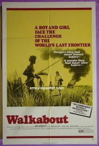 #1532 WALKABOUT style B 1sh '71 Roeg classic! 