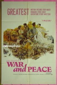 #691 WAR & PEACE 1sh '68 Leo Tolstoy 