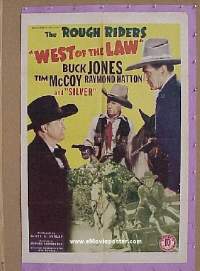 #5697 WEST OF THE LAW 1sh42 Buck Jones, McCoy 
