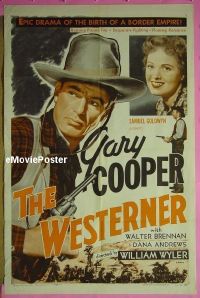 #788 WESTERNER 1sh R54 Gary Cooper 