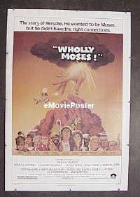 #154 WHOLLY MOSES linen 1sh '80 Moore,DeLuise 