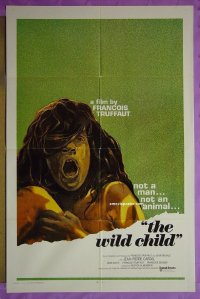 #8510 WILD CHILD 1sh '70 F. Truffaut classic!