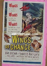 s429 WINGS OF CHANCE one-sheet movie poster '61 Jim Brown, Rafferty