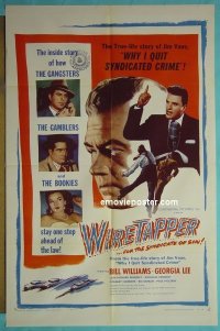 Q876 WIRETAPPER one-sheet movie poster '56 Bill Williams