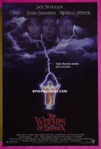 #2974 WITCHES OF EASTWICK 1sh '87 Nicholson 