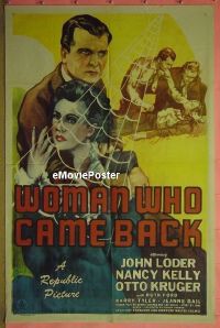 #756 WOMAN WHO CAME BACK 1sh '45 Loder, Kelly 