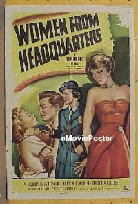 #621 WOMAN FROM HEADQUARTERS 1sh '50 Huston 