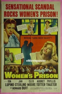 #829 WOMEN'S PRISON 1sh '54 Cleo Moore 
