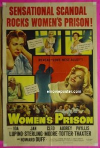 #1588 WOMEN'S PRISON 1sh '54 Cleo Moore 