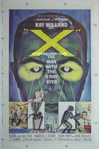 #2103 X THE MAN WITH THE X-RAY EYES 1sh '63 