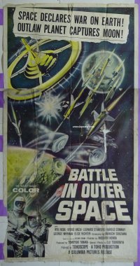 #6077 BATTLE IN OUTER SPACE 3sh '60 Toho 