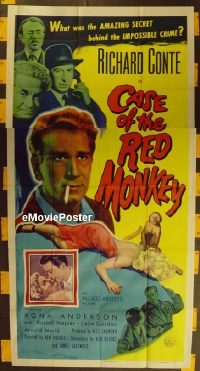 #8752 CASE OF THE RED MONKEY 3sh 55 film noir 