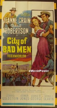 #034 CITY OF BAD MEN 3sh '53 Crain, Robertson 