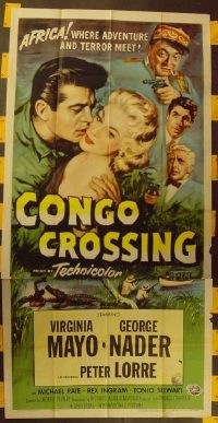 #038 CONGO CROSSING 3sh '56 Mayo, Lorre 