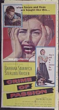 #0289 CRIME OF PASSION 3sh57 Barbara Stanwyck 